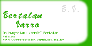 bertalan varro business card